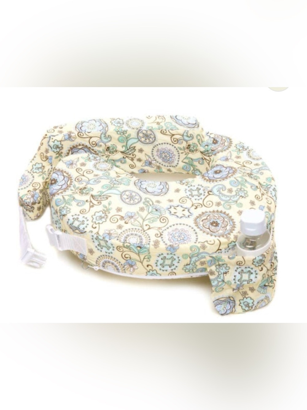 My Brest Friend Original Nursing Pillow Floral Beige & Blue NWT